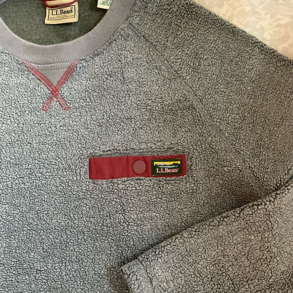 Men’s L.L. Bean Tumbled Sherpa Crew Shirt - Picture 4 of 7